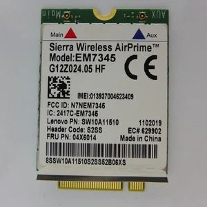 Sierra Wireless AirPrime EM7345 WIFI wireless WIFI PCI Express M.2 UMTS (3G), HS - Zdjęcie 1 z 2