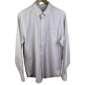 Southern Tide Intercoastal Men's White Green Red Check Long Sleeve Shirt Large - Picture 1 of 9