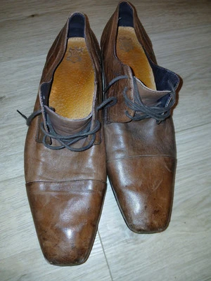 Cómodos zapatos de vestir italianos hechos a mano Exton Vero Cuoio para hombre marrón talla 45/11 Foto 1 de 4