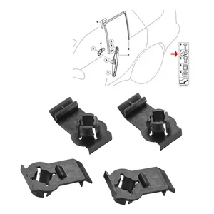 4pc Window Regulator Repair Clips Black Bracket 51338254781 for BMW x5 2000-2006 - Picture 1 of 12