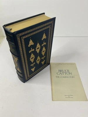 Signed The Franklin Library The Coming Fury By Bruce Catton Leather 1980 Foto 1 de 4