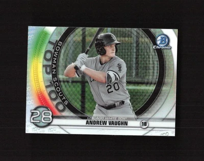 2020 Bowman - Bowman Scouts Top 100 Chrome Andrew Vaughn #BTP-28 (RC) - Image 1 of 2