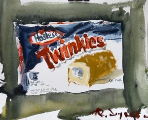 Twinkies Box – Original Watercolor 11x14, Nostalgic Food Art, Impressionist Art - Picture 1 of 9