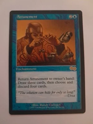 Attunement MP/HP MTG Urza's Saga Magic the Gathering - Image 1 of 4