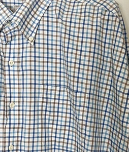 Peter Millar Button Down Shirt Men’s 4XL White Blue Plaid Professional Preppy  - Picture 1 of 4