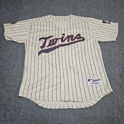 Minnesota Twins Joe Mauer Jersey Size 52 Beige Fifty Season 1961 - 2010 MLB - Image 1 of 4
