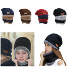Winter Knitted Hat Chunky Beanie Fleece Outdoor Neck Warm Women/Men Hat P