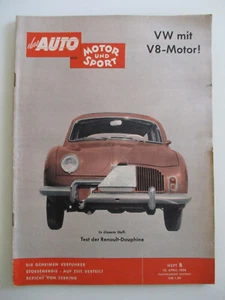 Das Auto Motor und Sport Heft Nr. 8 April 1958 Test Renault Dauphine - Picture 1 of 7