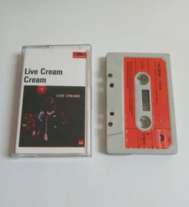 CREAM LIVE CREAM CASSETTE TAPE 1970 PAPER LABEL POLYDOR UK - Picture 1 of 1