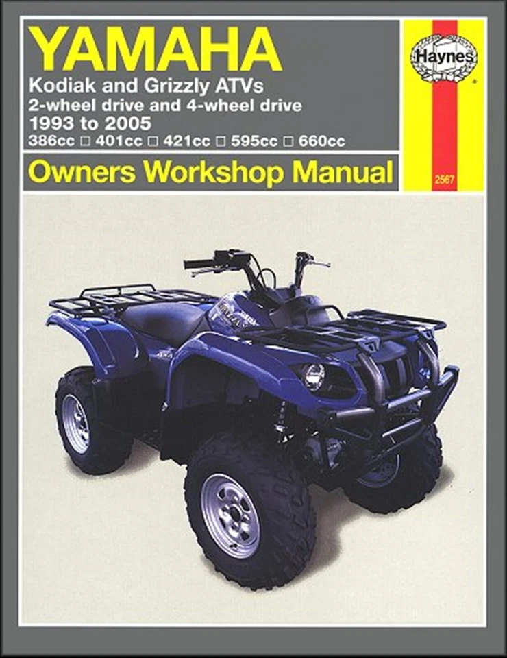 Yamaha Kodiak, Grizzly ATV manual de reparo 1993-2005 - Imagem 1 de 1