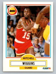 1990 Fleer RC #75 Mitchell Wiggins Houston Rockets Rookie Basketball Card - Picture 1 of 2