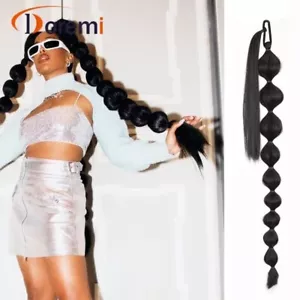 Extensiones de Cabello Jazmín Brillo Burbuja Cola de Caballo Retro Y2K Princesa 1 PACK - Imagen 1 de 8