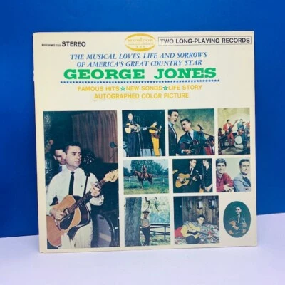 Record vinyl 33 RPM album cover sleeve vtg Lp George Jones hits 2 long playing  Foto 1 de 2