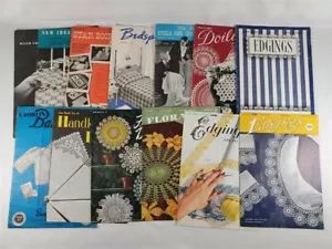 15 Vintage Magazines Crochet Edgings Doilies Tablecloths Bedspreads Star Book + - Imagen 1 de 9