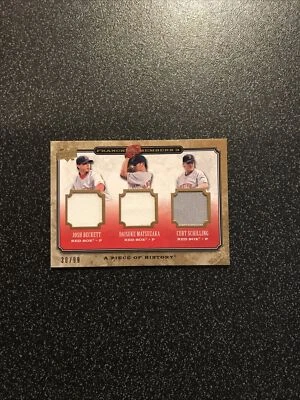 TRI PARCHE BECKETT/MATSUZAKA/SCHILLING 2008 A Piece of History SN# 30/99 RED SOX Foto 1 de 4