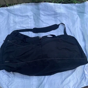 LANDS' END Black Square BIG DUFFLE TRAVEL BAG 30" monogram - Picture 1 of 13