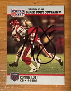 RONNIE LOTT Autographed San Francisco 49ers 1990 Pro Set Football Card JSA COA - Picture 1 of 2