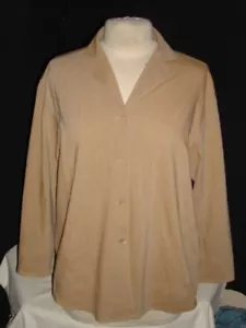 PIAZZA SEMPIONE Beige 96% Wool/Spandex Button Jacket Sz. UK12 US 8 FR40 IT44 - Picture 1 of 10