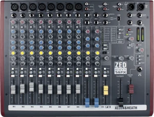 TABLE DE MIXAGE USB + EFFETS 8 IN MONO 2 STEREO 2 AUX ALLEN & HEATH ZED60-14FX - Imagen 1 de 7