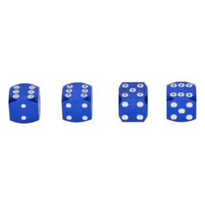 New Blue dice tire valve caps - Picture 1 of 1