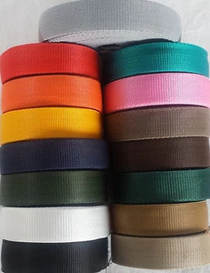 32mm 1 1/4" inch POLYPROPYLENE WEBBING STRAPPING, BAGS, STRAPS, WEAVE Colors - Picture 1 of 16