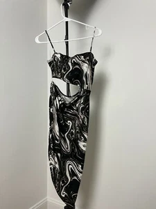 Charlotte Russe Side Cutout Ruched Dress - Size Large - brown - Picture 1 of 4