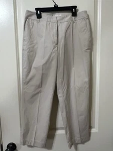 TALBOTS Perfect Crop Woman’s Pants Size 6 Color KHAKI BUTTON DETAIL ON LEGS - Picture 1 of 7