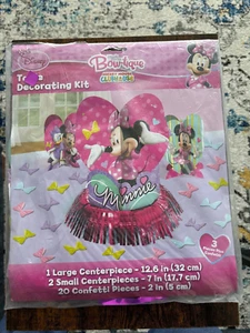 NEW Disney Minnie Mouse Bow-tique 3 pc & confetti Table Decorating Kit New - Picture 1 of 2