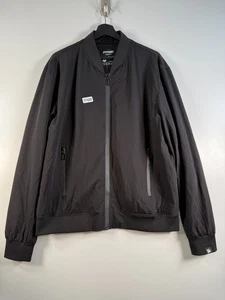 Youngla Mens Full Zip Pockets Lightweight Bomber Jacket Black Sz XL 24.5x28 - Picture 1 of 8