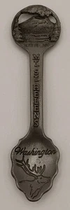 Vintage Mt St Helens Eruption May 18, 1980, Washington Pewter Souvenir Spoon - Picture 1 of 8