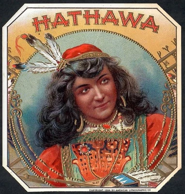 Etiqueta exterior de cigarro Hathawa vintage Foto 1 de 2