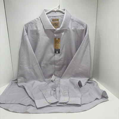 Camisa de vestir Joseph Abboud ajustada gris claro/rojo manga larga 34/35 para hombre 18 Foto 1 de 4