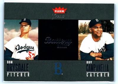 2004 Fleer #2 BM Don Drysdale / Roy Campanella /1957 - Imagem 1 de 2