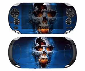 Blue Skull 108 Vinyl Decal Skin Sticker for Sony PlayStation PS Vita PSV - Picture 1 of 1