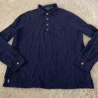 POLO Ralph Lauren Shirt Mens XL Featherweight Mesh Long Sleeve Pullover Blue