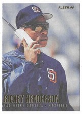 RICKEY HENDERSON 1996 Fleer Update Baseball # U197 San Diego Padres HOF NM - MT