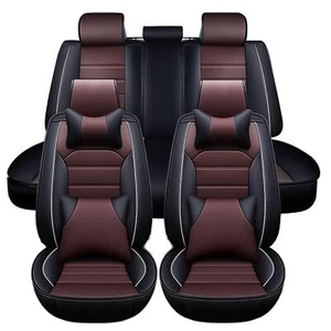 For Toyota Tacoma Car Seat Cover Full Set Leather 5Seats Front Rear Protector - Picture 1 of 18