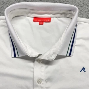 Redvanly Golf Polo Shirt Men XL White Performance Stretch Short Sleeve EUC - Picture 1 of 12