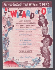 Sheet Music The Wizard of Oz Ding-Dong the Witch is Dead - Picture 1 of 3