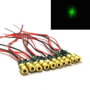 10pcs 515nm 520nm 5mw 3.5V grüner Punkt Mini-Laserdiodenmodul 7mm x 11.5mm - Bild 1 von 11