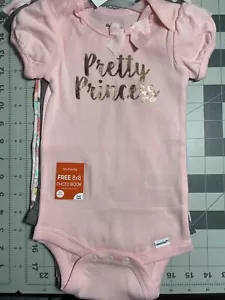 Gerber Baby Girls 3 Onesies Pack Variety Bodysuits Premature -12 M - Picture 1 of 12
