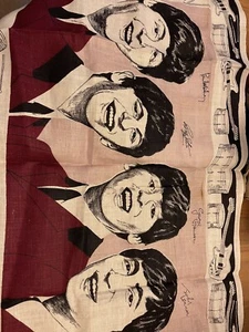 THE BEATLES 1963 ORIGINAL TEA TOWEL ULSTER LINEN DISH TOWEL AMAZING CONDITION - Picture 1 of 2