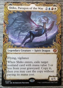 MTG- Shiko, Paragon of the Way -Borderless, Legendary Creature TDM - MYTHIC 0317 - Picture 1 of 2