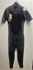 BUELL Men's 2mm RB1 Chest-Zip Short Sleeve Wetsuit - Black/Graphite - XL - NWT