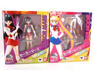 Juego de 2 figuras de acción Bandai S.H.Figuarts Sailor Moon Sailor Mars de 5,5 pulgadas - Imagen 1 de 20