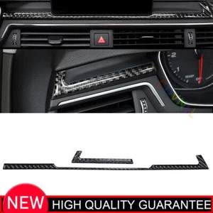 For Audi A4 A5 2017-24 Vinyl Carbon Fiber Central Console Instrument Strip Cover - Picture 1 of 7