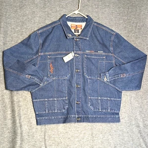 Vintage Paco Sport Jeansjacke Street Wear Oversized Unisex Größe Large Y2k Hip Hop - Bild 1 von 12