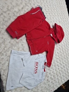 Hugo Boss Tracksuit Set Outfit Joggers Baby Boy 12 Months Authentic 3piece - Imagen 1 de 9