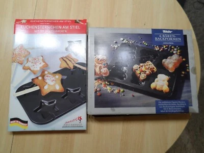 Backform mit 6 Bärchen beschichtet ca. 38 x 28 cm und Backform Mit Stern - Bild 1 von 3