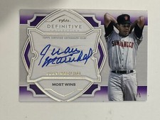 2020 Topps Definitive Collection Purple Juan Marichal auto /5 #DDAC-JM